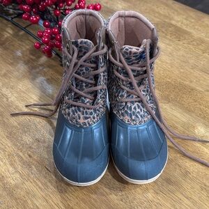 SPERRY PORT YOUTH GIRLS’ Size 3 WEATHER BOOT EUC